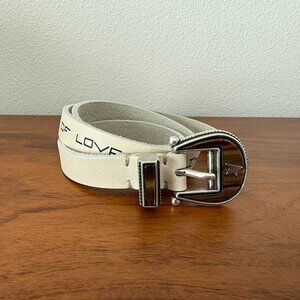 Golden Goose Star Buckle Leather Belt